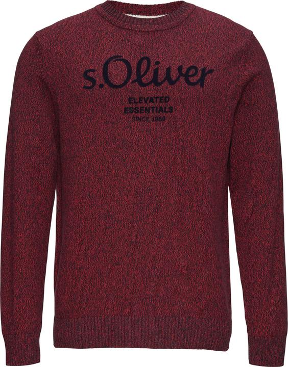 Produktbild S.Oliver Strickpullover Strickpullover mit Logo in Melange-Optik (S)