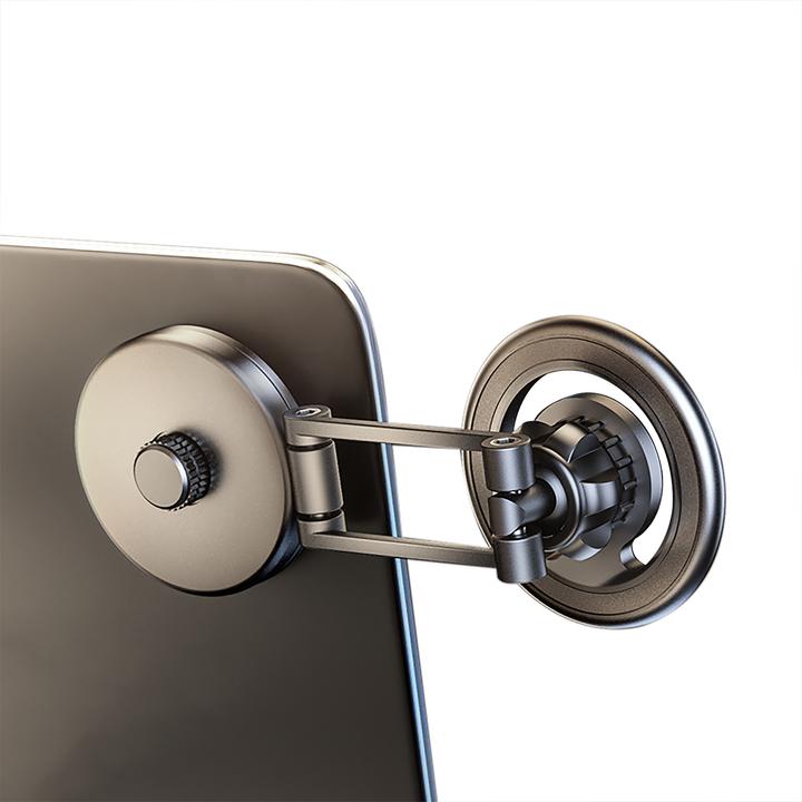 Actual product image Qualo magnetic car windshield holder round MS black QUS-S-R-01