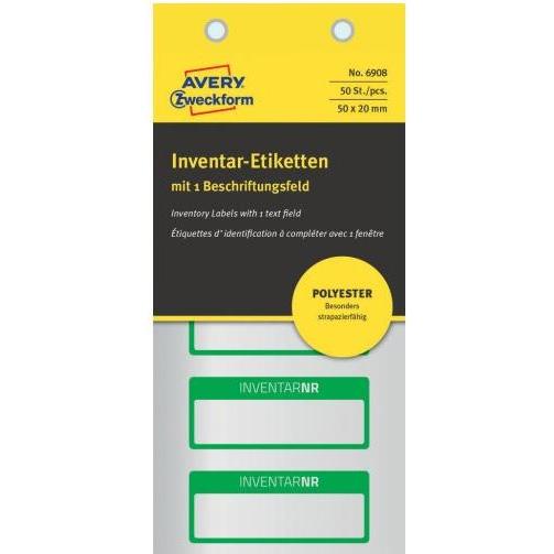 Avery, Etiketten, Inventar-Etiketten PES-Folie