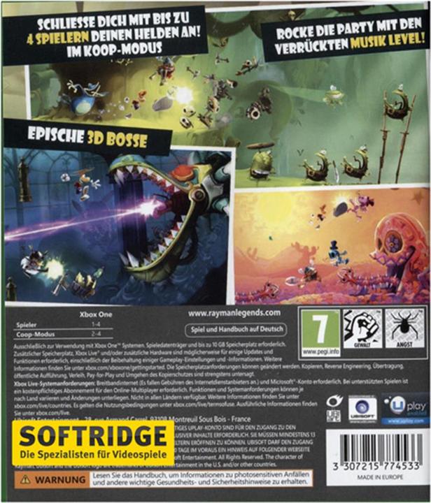 Actual product image Ubisoft Rayman Legends (Xbox One X, Xbox Series X, EN)