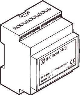 Actual product image LK IHC Control®24VDC 16-channel input module 3mADIN 2M36