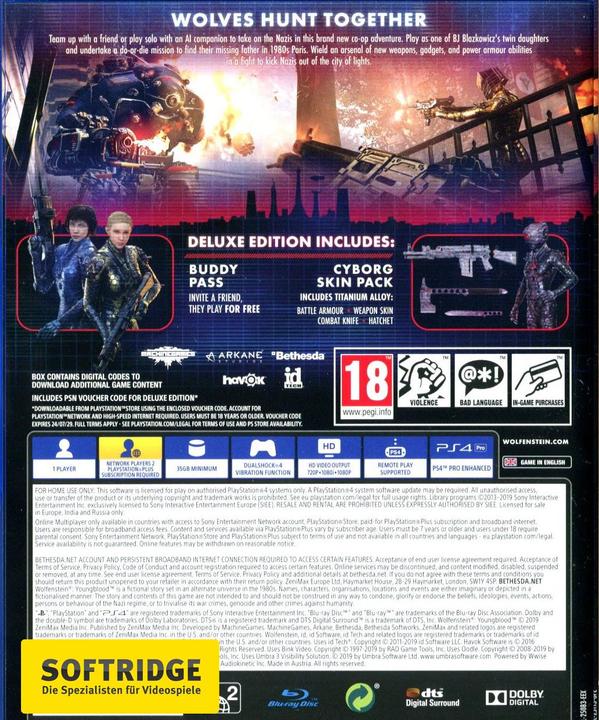 Image du produit Bethesda Wolfenstein : Youngblood - Édition Deluxe -E- (PS4, EN)