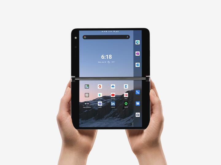 Produktbild Microsoft Surface Duo Qualcomm Snapdragon 855 5.6inch 6GB 128GB LTE Android 10 Projekt MSD (P) (128 GB, Glacier, 5.60", Dual SIM)