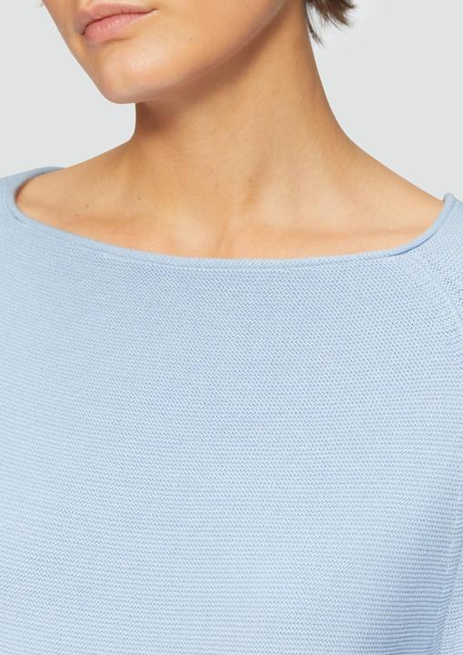 Image du produit S.Oliver Strickpullover Strickpullover mit U-Boot-Ausschnitt und Rollsaum (48)