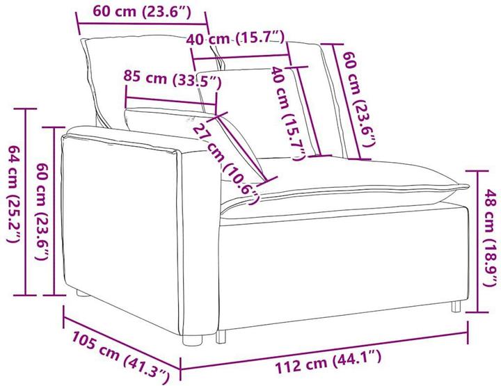 Produktbild vidaXL modulares Sofa (Modular Sofa)