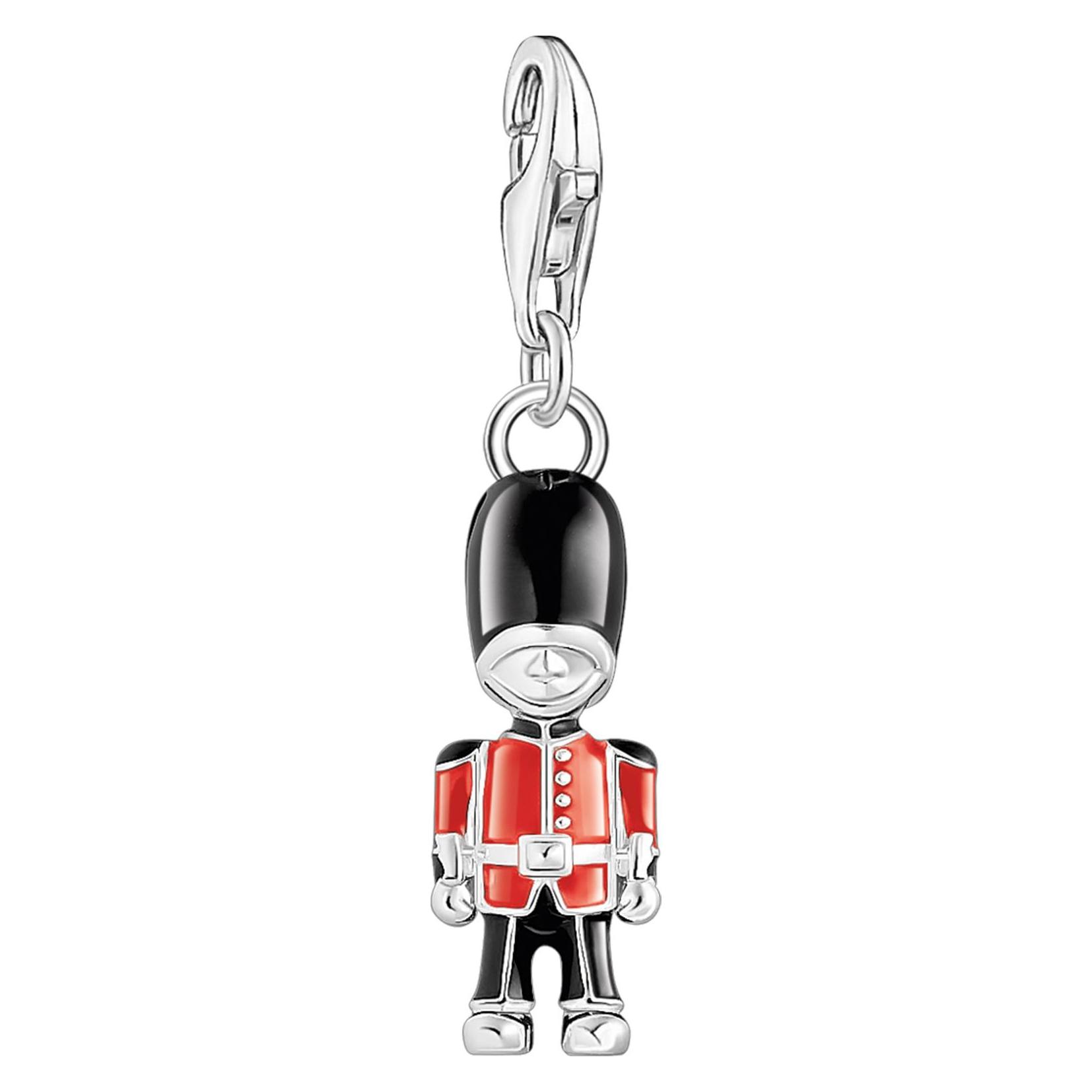 Thomas Sabo, Kettenanhänger, Charm-Anhänger London Königliche Wache Silber, (925er Silber, Emaille)