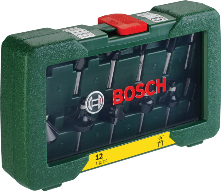 Bosch Zubehör TCT cutter set with 1/4 inch shank, 12 pieces