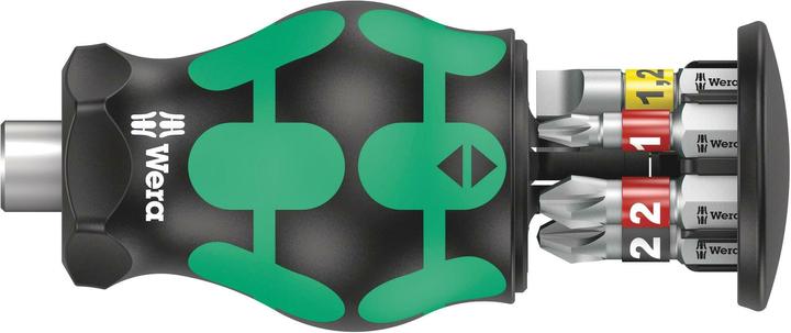 Actual product image Wera Kraftform Kompakt Stubby Magazin 2 (0.8 x 5.5 mm, PH1, PH2, 1.2 x 6.5 mm, PZ2, PZ1)