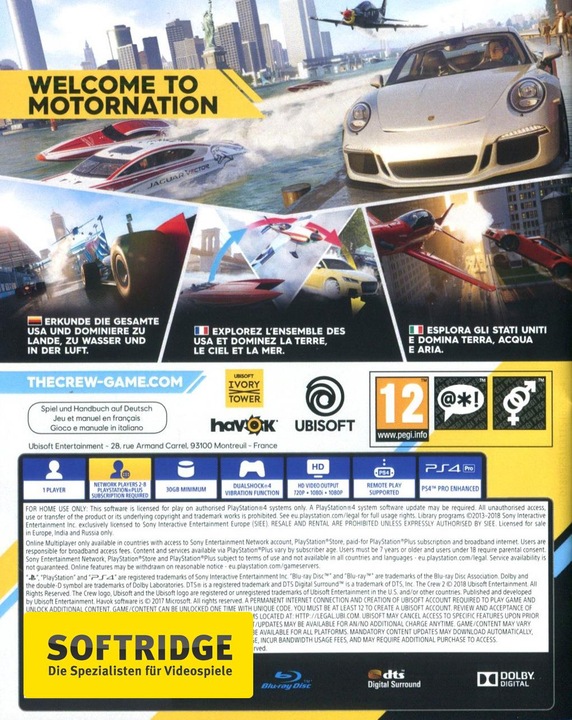 Produktbild Ubisoft The Crew 2 (PS4, DE)