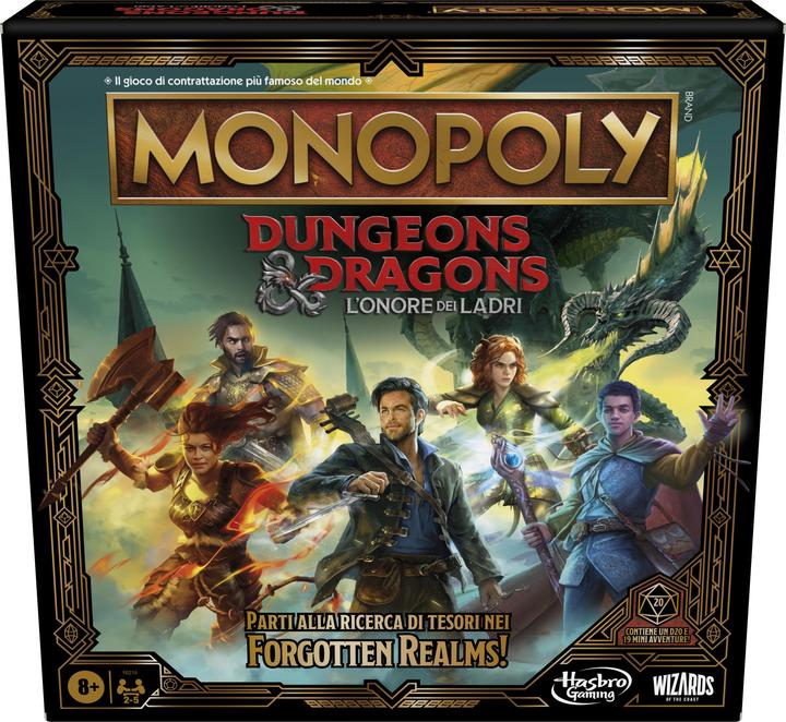 Immagine prodotto Monopoly Dungeons & Dragons: L'onore tra i ladri gioco ispirato al film, D&D gioco da tavolo f (Italiano)