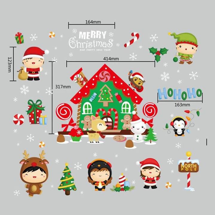 Image du produit Cover-Discount Stickers muraux autocollants Noël lutin