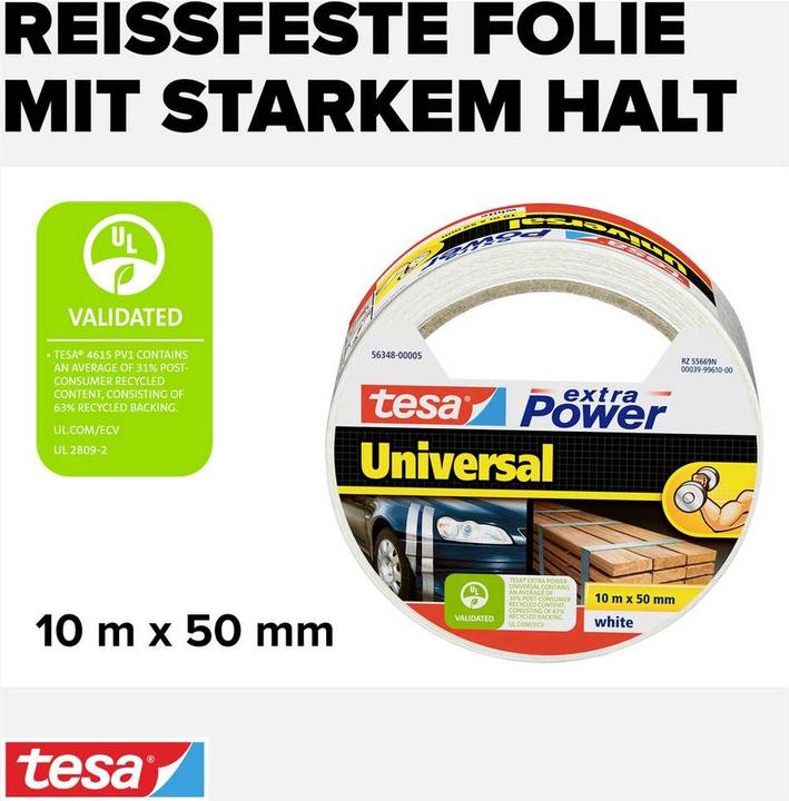 Produktbild tesa EXTRA POWER UNIVERSAL Gewebeband, gewebeverstärktes Ductape (50 mm)