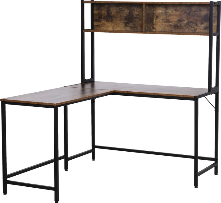 Actual product image Homcom Corner desk in industrial style (140 x 125 x 149 cm)