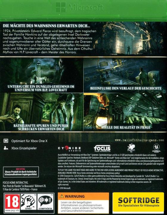 Actual product image Focus Home Interactive Call of Cthulhu: The Official Video Game (Xbox One X, Xbox Series X, EN)