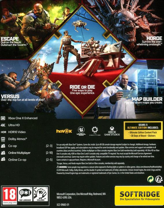Actual product image Microsoft Gears 5 - Ultimate Edition (Xbox One X, Xbox Series X, Multilingual)