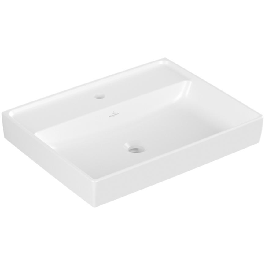 Villeroy & Boch, Waschbecken, V&B Waschtisch COLLARO 600x470mm o ÜL m HL stone white C+ (470 mm, 600 mm)