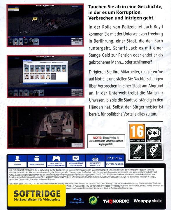 Produktbild THQ This is the Police (PS4, EN)