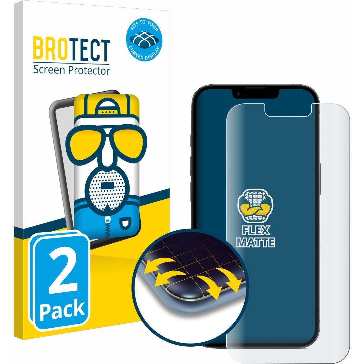BROTECT Fullscreen Schutzfolie Displayschutz Folie Matt Entspiegelungsfolie (2 Stück, Apple iPhone 16e), Smartphone Schu...