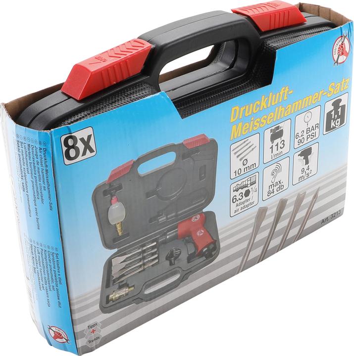 Produktbild BGS Druckluft-Meisselhammer mit Werkzeugsatz 8-tlg. (Akkubetrieb)