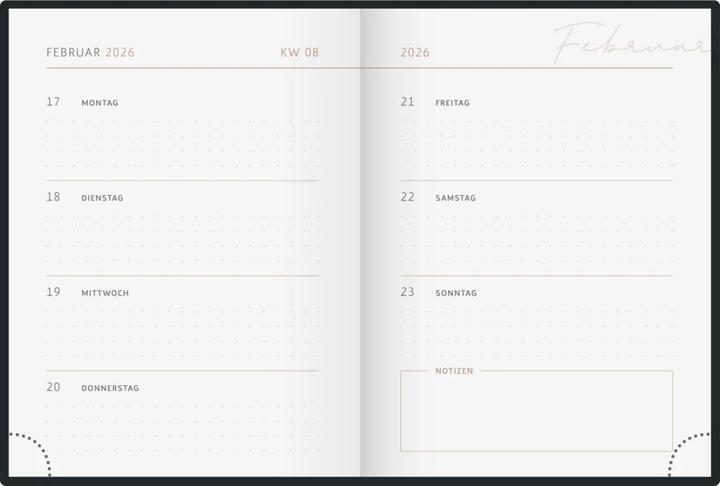 Immagine prodotto Ridoide rido idé Wochenagenda Design Line 2026, Blau (Tedesco)