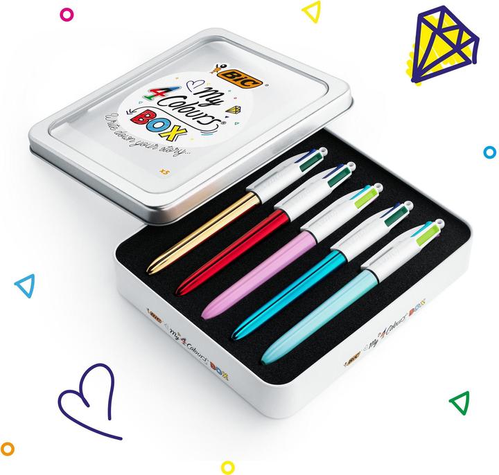 Produktbild Bic Kugelschreiber My Colors Box 1 mm, Mehrfarbig, 5 Stück (Mehrfarbig, 5 x)