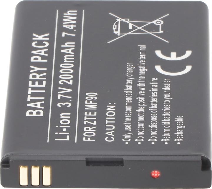 Produktbild AccuCell Akku ZTE MF90 (1 Stk., Gerätespezifisch, 2000 mAh, Ladegerät inkl. Akku)