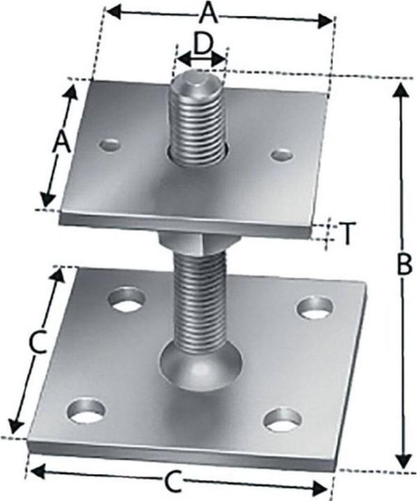 Image du produit Simpson Sst Supports de poteau PB 80 (Pied de support, 1 pcs)