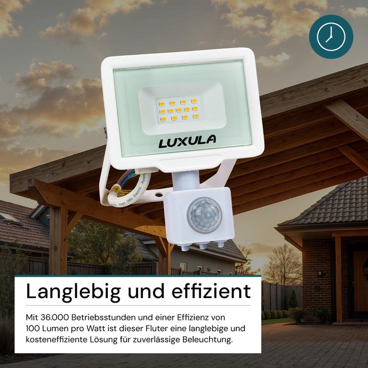 Actual product image Luxula LED floodlight with motion detector (1000 lm, IP65)