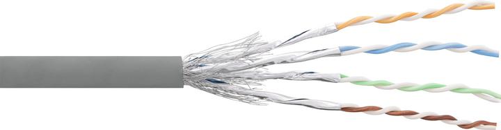 Actual product image InLine Patch cable Cat.6 S/FTP/PIMF AWG27 PVC grey 100m for assembling (S/FTP, CAT6, 100 m)