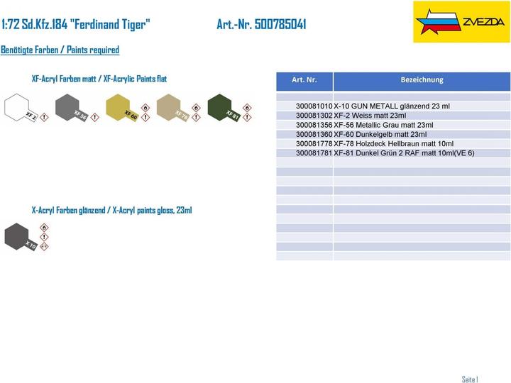 Actual product image 1:72 Sd.Kfz.184 "Ferdinand Tiger