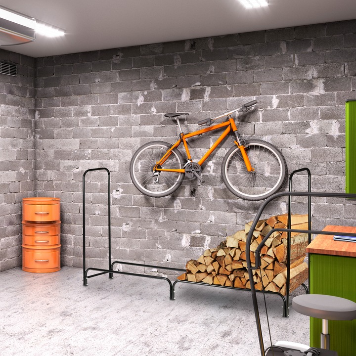 Immagine prodotto Relaxdays Scaffale portalegna da camino (245 x 40 x 122 cm)