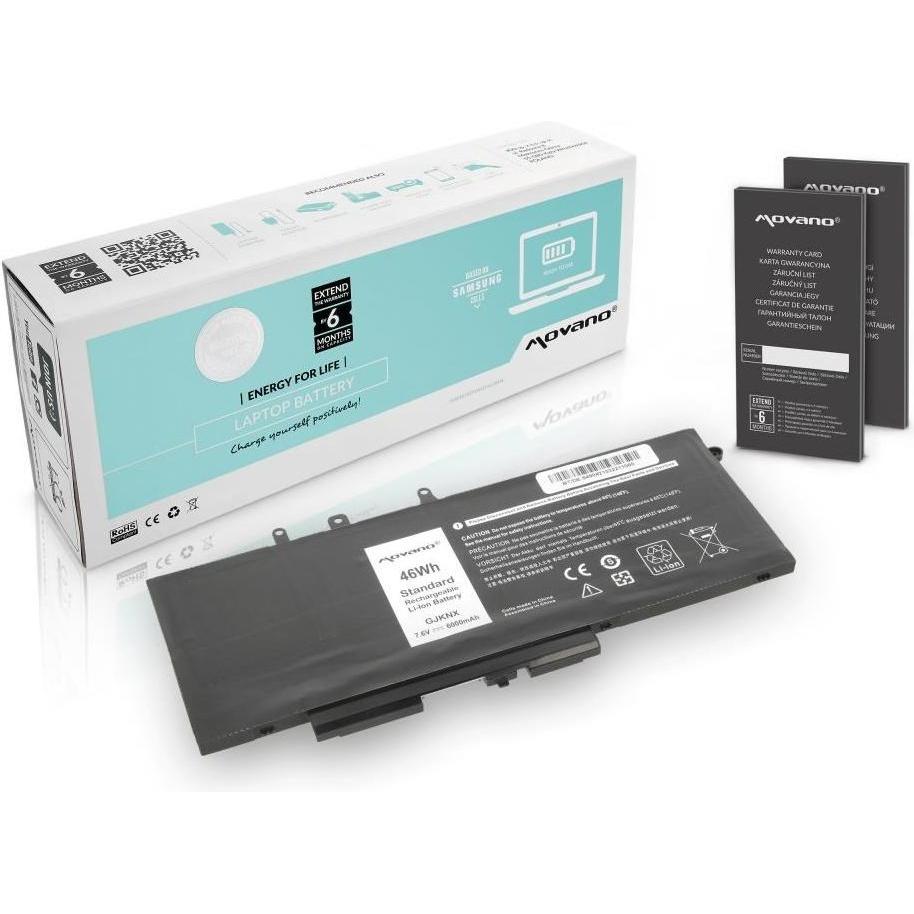 Movano Bateria Bateria do notebooka Dell Latitude 5490, 5590 (4 Zellen, 6000 mAh), Notebook Akku