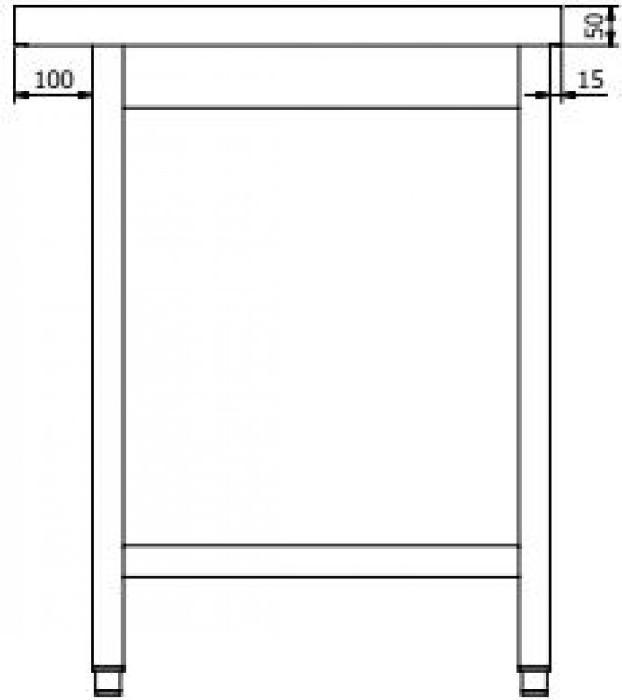 Actual product image Gastro Hero PROFI drain table right