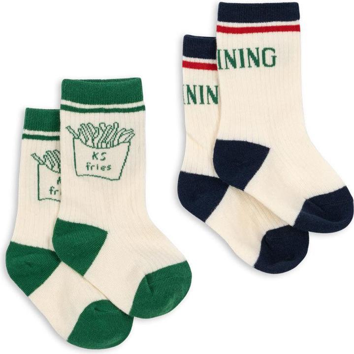 Produktbild Konges Slojd 2 Pack Gerippte Socken Fine Dining (2er Pack, 33 - 35)