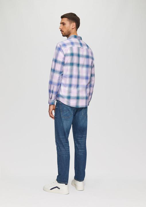 Immagine prodotto S.Oliver Hemd Regular Fit: Kariertes Hemd aus Baumwollstretch mit Brusttasche (M)