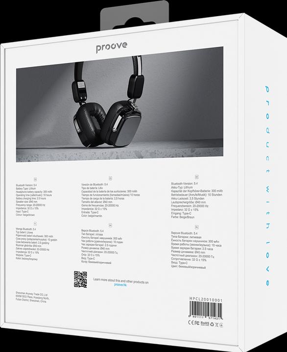Actual product image Proove wireless headphones 70's Classic II black (Wireless)