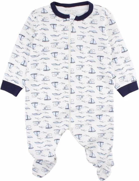 Fixoni Baby-Pyjama New Baby Blue Schiffe Gr. 74 (74)