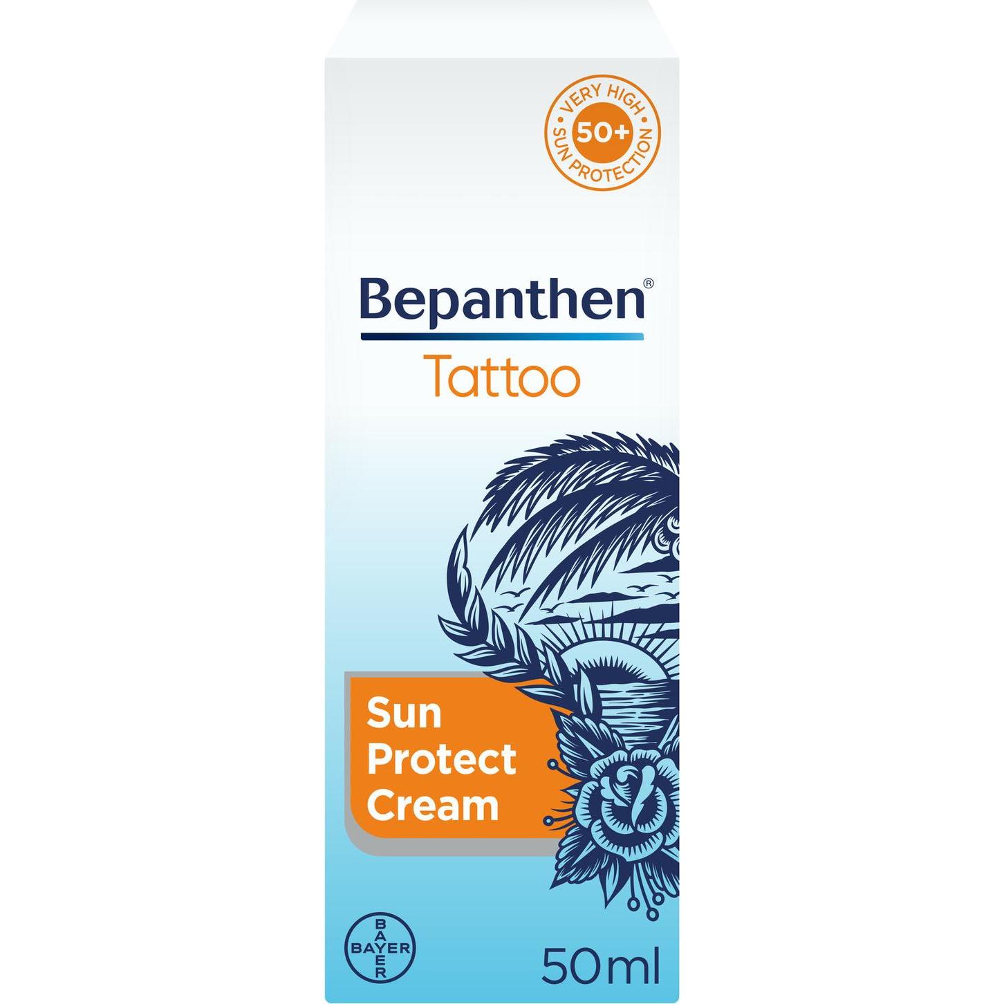 Bepanthen, Crema solare, Tattoo (Crema solare, SPF 50, 50 ml)
