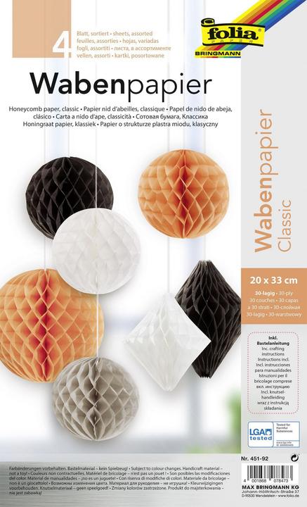 Image du produit Folia Papier alvéolé 20 x 33 cm (A4, 260 g/m²)