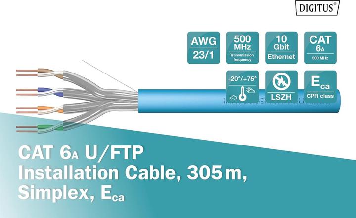 Produktbild Digitus Netzwerkkabel (FTP, CAT6a, 305 m)