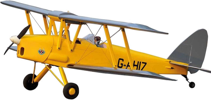 Vq Models Tiger Moth DH.82 (yellow/silver) / 1400 mm (Aerobatics)