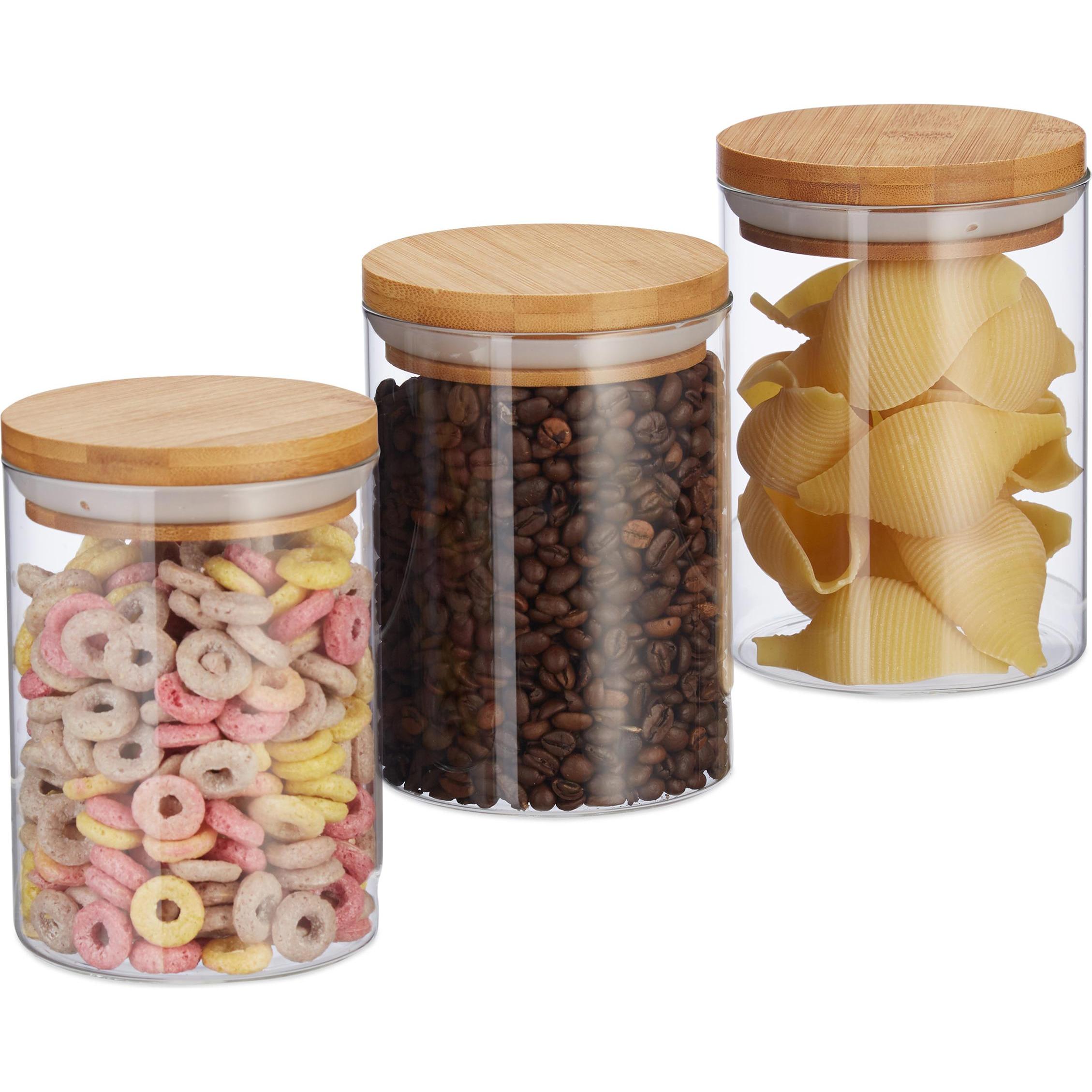 Relaxdays Vorratsdosen, Vorratsbehälter, Transparent