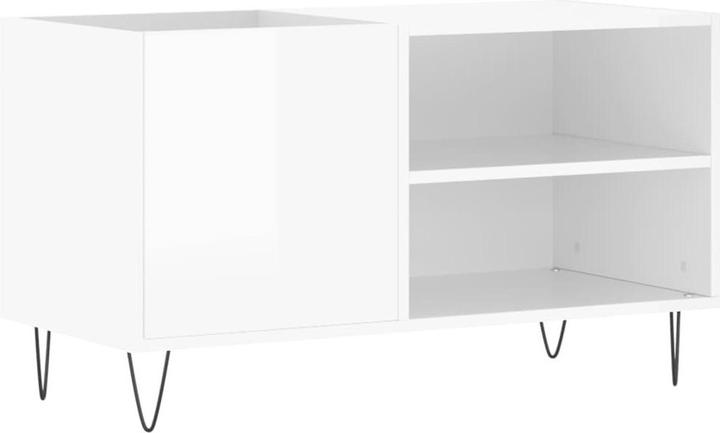 Actual product image vidaXL Plattenschrank Hochglanz-Weiss 85x38x48 cm Holzwerkstoff