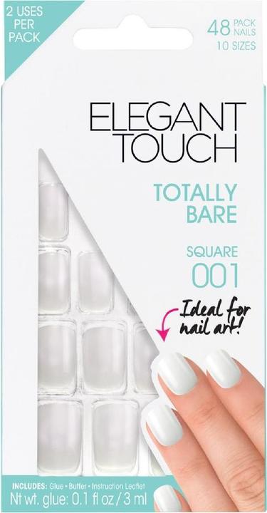 Actual product image Elegant Touch Totally Bare Square 001 (Artificial nails, bare)