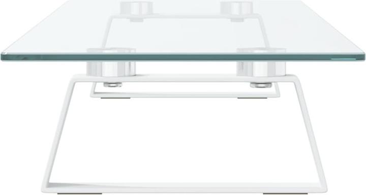 Image du produit vidaXL Support d'écran Blanc 80x20x8 cm verre trempé et