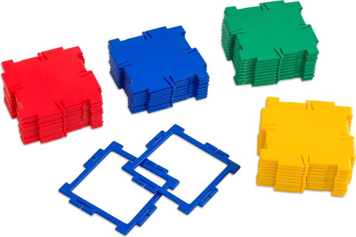 Produktbild Polydron Satz mit 40 Quadraten (6 - 8 Jahre)