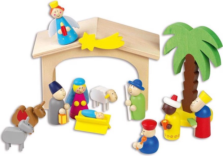 Produktbild Weihnachtskrippe aus Holz