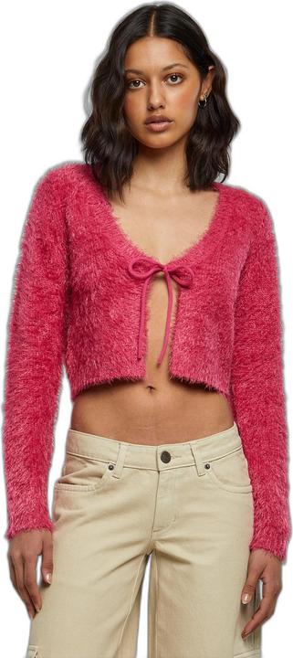 Produktbild Urban Classics Ladies Tied Cropped Feather Cardigan - 117653 (L)