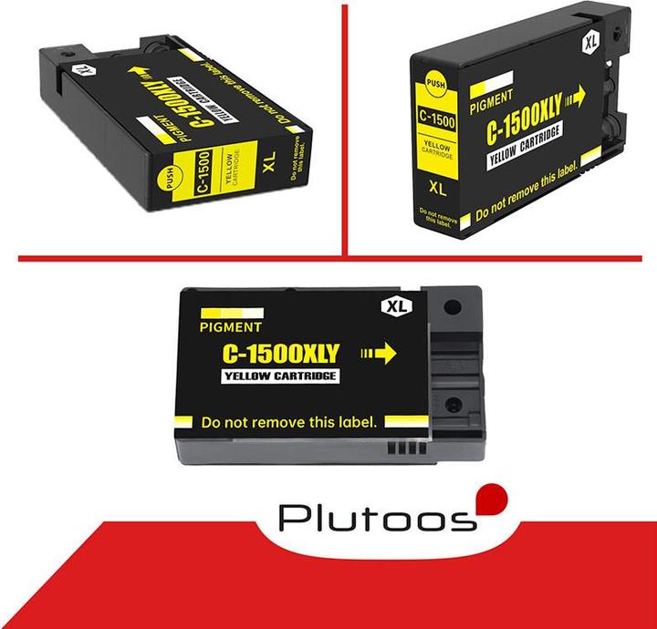 Actual product image Plutoos Canon PGI-1500 Cartridge XL, Yellow (Y)