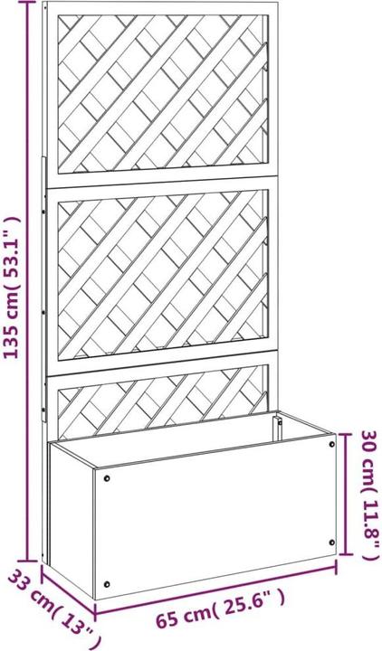 Produktbild vidaXL Pflanzkübel mit Rankgitter
